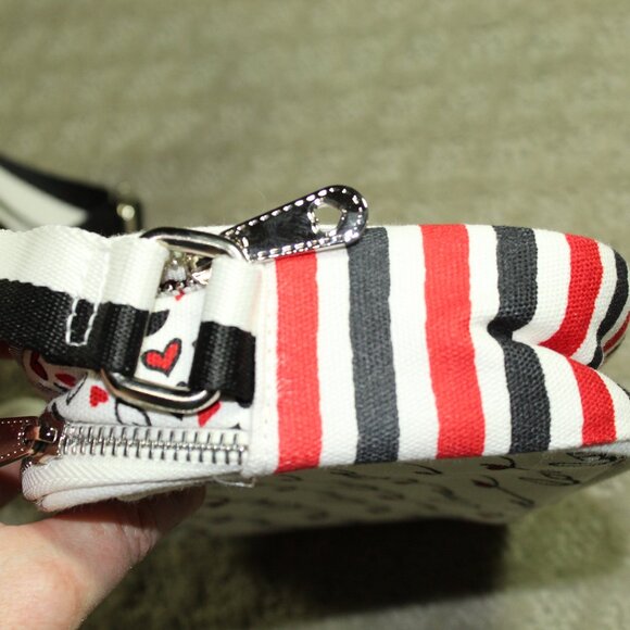 BRIGHTON Lovely "LOVE SCROLL" Canvas Crossbody Bag/Purse NWT - - Picture 12 of 12